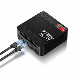 BOSGAME P4 Ultra Mini PC: Ryzen 7 7730U, 16GB DDR4, 1TB PCIe SSD, Dual 2.5G LAN $389.99