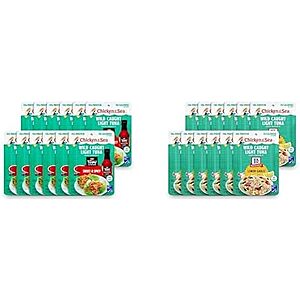Chicken of the Sea Wild Caught Light Tuna 2.5 oz. Packets Bundle - Sweet & Spicy and Lemon Garlic Seasoning (2 Boxes of 12)~$17.72 @ Amazon