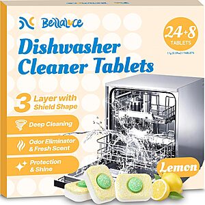 32-Pack Bellaluce Dishwasher or Washing Machine Cleaning Tablets $6.62 + Free Shipping w/ Prime or on $35+