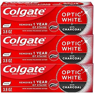 [SnS, AC] $28.58 | 3 × 3-Pack 3.8-Oz Colgate Optic White Charcoal Whitening Toothpaste ($9.53 each) at Amazon
