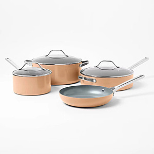 7-Piece Figmint Nonstick Ceramic Coated Aluminum Cookware Set (Terracotta Orange) $29.69 + Free Shipping