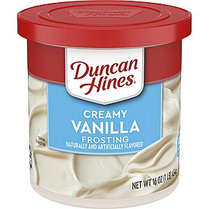 $1.33 S&S Q AMZ Duncan Hines Creamy Vanilla Flavored Frosting, 16 oz.
