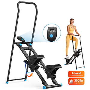 MERACH Stair Stepper for Home Compact Foldable Vertical Climber - Full-Body Workout Stepper, Home Gym Cardio Exercise Equipment $74.39