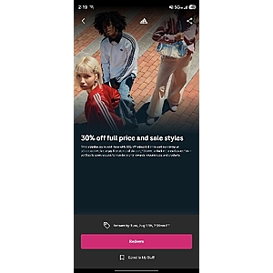 T-Mobile Tuesday perk 30% off adidas store on select full price and sale items