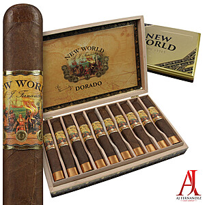 AJ Fernandez New World Dorado Robusto (5.5"x52) - Box of 10 Cigars~$59 @ Field Supply~Free Shipping!