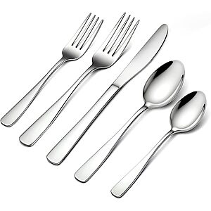 40-Piece BEWOS Stainless Steel Flatware Set (Service for 8) $12.99 + Free Shipping w/ Prime or on $35+