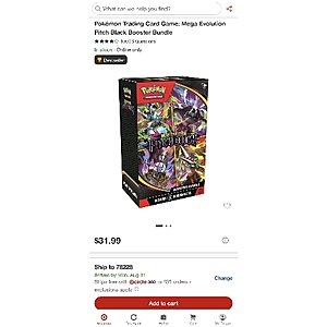 Pokémon Trading Card Game: Mega Evolution Pitch Black Booster Bundle 31.99