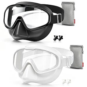 2-Pack Aegend Fabric Strap Swim Goggles w/ Nose Cover & Case (Various) $9.99 + Free Shipping w/ Prime or on $35+