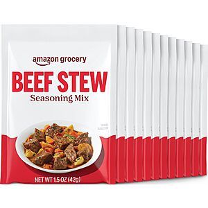Amazon Grocery, Beef Stew Seasoning Mix, 13.8 Oz, 12 Ct~$6.86 After Coupon & S&S @ Amazon