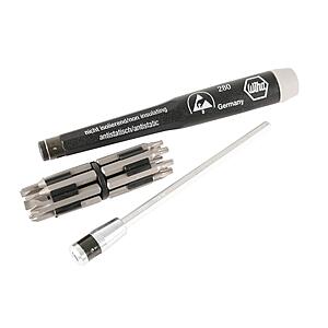 Wiha 75093 16 Piece System 4 ESD Slotted, Phillips and Torx Micro Bit Set $23.1