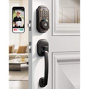 ARPHA 5-in-1 WiFi Smart Deadbolt Lock w/ Camera, Fingerprint & Keypad (Bronze) $79.99 + Free Shipping