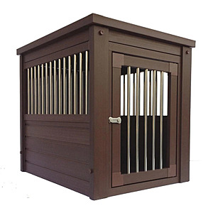 New Age Pet Dog Crate & End Table: Espresso w/Stainless Steel (Ecoflex, Large) $34.04 & More + Free Shipping