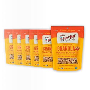 [NEW, SnS] $16.62 | 6-Pack 11-Oz Bob's Red Mill Peanut Butter Homestyle Granola at Amazon ($2.77 each)