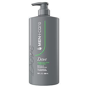 $16.63 or less S&S Multi Buy: Dove Men Fresh & Clean 2-in-1 Shampoo & Conditioner with Menthol 28oz  OR  Clay for Oily Hair Shampoo