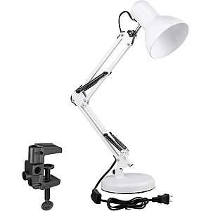 Prime Members: Torchstar Metal Swing Arm Desk Lamp w/ Base & Clamp (White) $16.09, 6-Pk A19 9W 800lm LED Light Bulbs $9.04 & More + FS