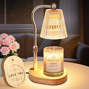 Candle Warmer Lamp with Adjustable Height Timer Dimmer $13.79