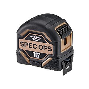 Spec Ops Tools 16' Double-Sided Blade Tape Measure w/ Military-Grade Composite Case (SPEC-TM16) $9.77 + Free Shipping w/ Prime or on $35+
