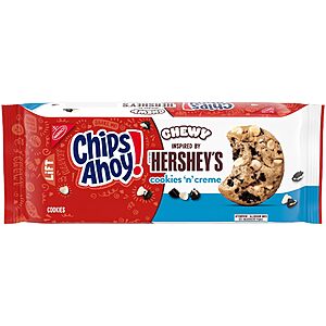 CHIPS AHOY! Chewy Hershey's Cookies 'n' Creme Bar-Inspired Cookies, 9.58 oz | Certified Kosher~$3.10 After Coupon & S&S @ Amazon