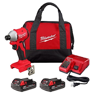 YMMV: Milwaukee M18 Impact Driver Kit with Two 2.0 Ah Batteries and Charger 3650-22CT - $99.5