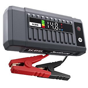 JOMGAND K25 Car Battery Jump Starter for Up to 9.0L Gas & 7.0L Diesel $39.87