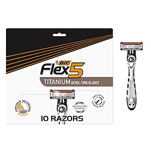 [S&S] $13.30: 10-Pack BIC Flex 5 Men’s Disposable 5-Blade Razors
