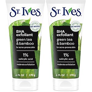 2-Pack 6-Ounce St. Ives Green Tea & Bamboo Blackhead Clearing Face Scrub w/ Salicylic Acid $4.98 + Free Shipping w/ Prime or $35+