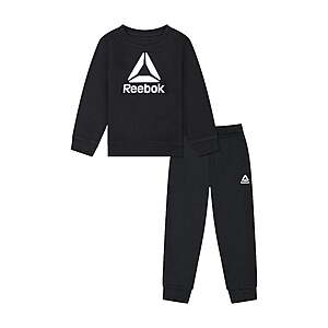 Reebok Toddler Fleece Crew and Jogger Set, 2-Piece, Sizes 12M & 18M (5 colors) - $8