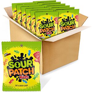 12-Pack 3.6-Ounce Sour Patch Kids Original Soft & Chewy Candy $8.55 w/ S&S + Free Shipping w/ Prime or on $35+