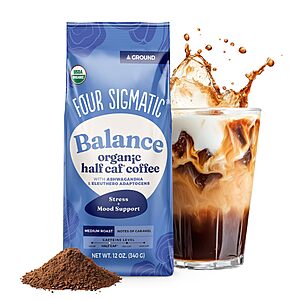 [S&S] $11.39: FOUR SIGMATIC Organic Balance Adaptogen Ground Coffee, 12 oz