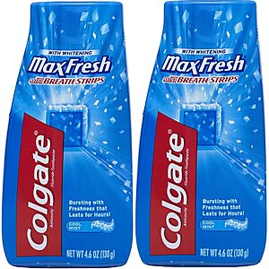$5.92: Colgate Max Fresh Liquid Toothpaste, Cool Mint, 4.6 oz (Pack of 2)