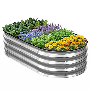 4' x 2' x '1 DUMOS Galvanized Steel Raised Garden Bed Planter Box $18.98 + Free Shipping w/ Prime or on $35+