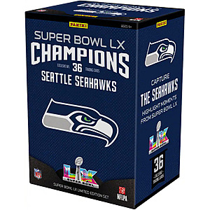 2026 Panini Super Bowl LX Seattle Seahawks Champion Box Set Blaster Box $23.99 + Free Shipping
