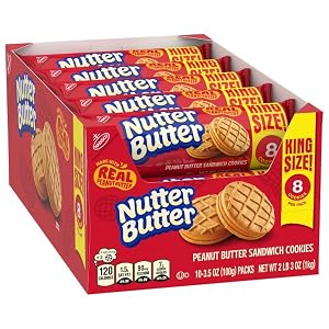 10-Pack 3.5-Ounce Nutter Butter King Size Peanut Butter Sandwich Cookies $10.45 w/ S&S + Free Shipping w/ Prime or on $35+