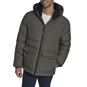 Tommy Hilfiger Men's Hooded Puffer With Patch Pockets, variouse colors & size, from $57.3
