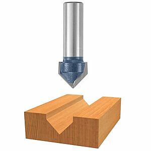 [NEW, AC] $25.13 | Bosch 84309M 90° x 1 in. Carbide Tipped V-Groove Bit at Amazon