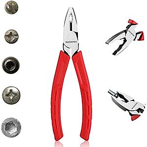 $8.99** | 6.5" WORKPRO Linesman Combination S Screw Extractor Pliers at Amazon