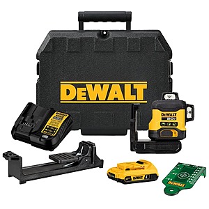 DEWALT 20-V Lithium-Ion 3-Plane Beam 360° 130 ft. Laser Level Kit with 2.0Ah Battery, Charger, and Case $359
