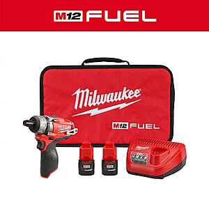 Milwaukee M12 FUEL 12V Lithium-Ion Brushless Cordless 1/4 in. Hex 2-Speed Screwdriver Kit W/(2) 2.0h Batteries & Bag $126
