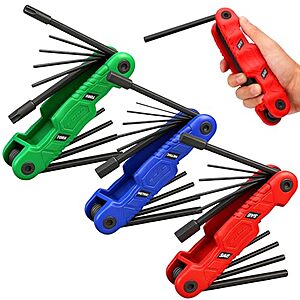 SEDY 34-Piece Folding Hex Key Set (SAE, Metric & Torx) $16.98 + Free Shipping w/ Prime or on $35+