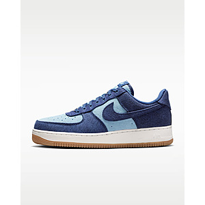 Nike Men's Air Force 1 '07 LV8 "Denim" Shoes (Navy / Worn Blue / Summit White / Navy) $65.23