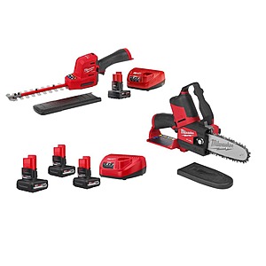 Milwaukee M12 FUEL 8 in. Hedge Trimmer Kit, M12 HATCHET, (3) M12 HO 5.0 Ah Batteries  12V Lithium-Ion Brushless Cordless $439