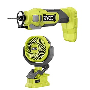 Ryobi ONE+ 18V Cordless Cut-Out Tool with ONE+ 18V Cordless 4 in. Clamp Fan (Tools Only) $53.1