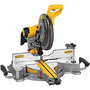 DeWalt DWS779 15 Amp Corded 12 in. Double Bevel Sliding Compound Miter Saw, Blade Wrench and Material Clamp $353.7