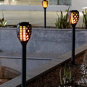 Grand Patio Outdoor 8 Packs Solar Lights, Water-Resistant Flickering Flames Torch Light, Landscape Decoration Lighting for Garden Yard $25.99