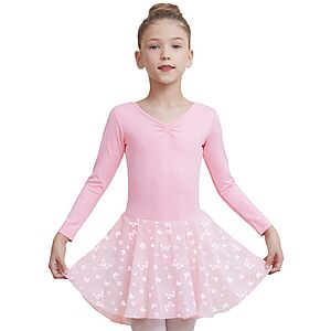 Amazon – DIPUG Girls' Long Sleeve Shiny Ballet Leotard $7.49–$8.49 w/ Code