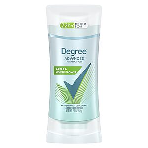 2.6-Ounce Degree Advanced Protection Antiperspirant Deodorant for Women (White Flowers & Lychee) $1.24 w/ S&S + Free Shipping w/ Prime or on $35+