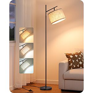 [Prime] $23.99: EDISHINE 64.7" Floor Lamps w/ 3 Color Temperatures, Bulb Included, Adjustable Linen Shade at Amazon