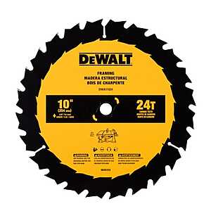 DEWALT 10 in. D X 5/8 in. Carbide Tipped Framing Saw Blade 24 teeth 1 pc $16.99