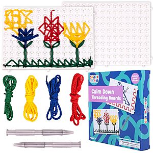 Spark & Wow Sensory Calm Down Threading Boards w/ Laces & Threading Pens $4.01 + Free Shipping