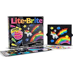 Lite-Brite Classic Light Peg Art Set w/ 206 Pegs & 6 Design Templates $9.39 + Free Shipping w/ Prime or on $35+